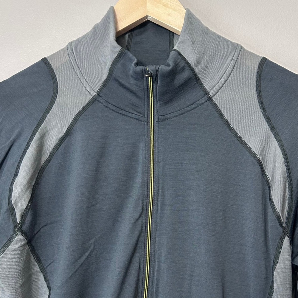 Smartwool 1/4 Zip Pullover Mens Large Gray Merino Wool Base Layer Outdoor Hiking